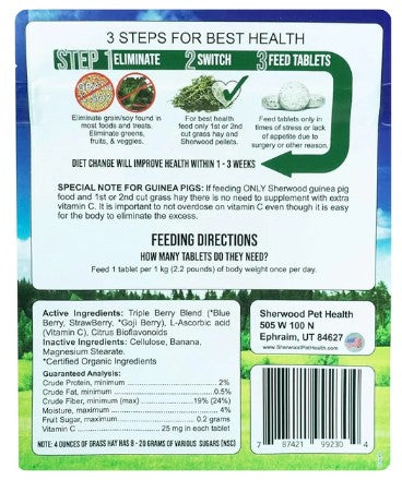Sherwood Pet Health - TripleBerry Vitamin C for Rabbits & Guinea Pigs