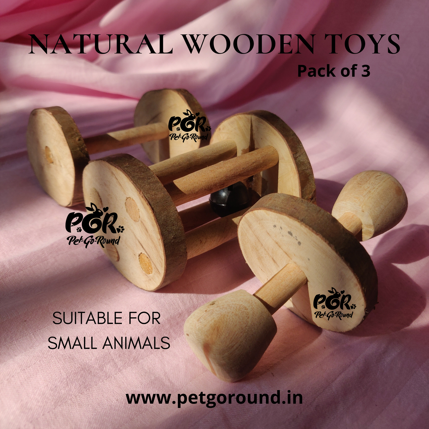 PGR Natural Safe Wood Toys (Pack of 3)